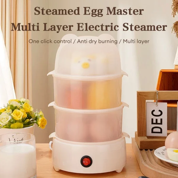 cn-11134207-7ras8-m2j8ao4qmlg4eb.webp 3 Layer Egg Boiler Egg Steamer Automatic Power Off Multi function Egg Steamer
