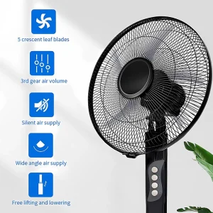 16" Stand Fan 5 Blades 3 Speed