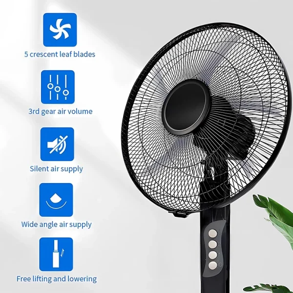 16" Stand Fan 5 Blades 3 Speed